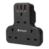 Verbatim | 3-Position PD & QC 3.0 T-Type Expansion Power Socket