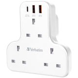 Verbatim | 3-Position PD & QC 3.0 T-Type Expansion Power Socket