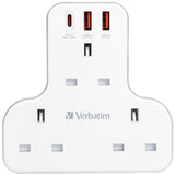 Verbatim | 3-Position PD & QC 3.0 T-Type Expansion Power Socket