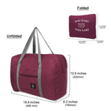 Large capacity folding travel bag 25L capacity