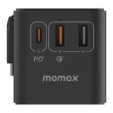 MOMAX | 70W GaN 3 socket and USB-C charging cable travel socket UA18