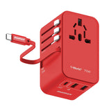 MOMAX | 70W GaN 3 socket and USB-C charging cable travel socket UA18