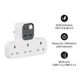 MOMAX | 1-Charge Work Flow USB T-Socket US19UKW