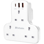 Verbatim | 3-Position PD &amp; QC 3.0 T-Type Expansion Power Socket 