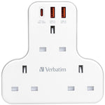 Verbatim | 3-Position PD &amp; QC 3.0 T-Type Expansion Power Socket 