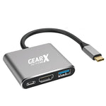 GEARX | USB-C 3合1 分線器 USBC-3001
