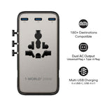MOMAX | 205W 7插口雙 AC 旅行充電插座 UA28