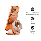 MOMAX | 1-Charge Q.Port² Folding Qi2 3-in-1 Wireless Charging Stand UD31Q22
