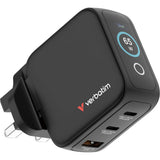 Verbatim | 65W 迷你 GaN 牆式充電器 (帶顯示屏+英規插頭)
