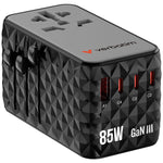 Verbatim | 85W GaN 4 socket and USB-C charging cable travel socket 