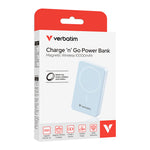 Verbatim | Charge 'n' Go 10000mAh Magnetic Wireless Rechargeable Mobile Battery 