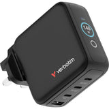 Verbatim | 140W 迷你 GaN 牆式充電器 (帶顯示屏+英規插頭)