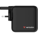 Verbatim | 140W 迷你 GaN 牆式充電器 (帶顯示屏+英規插頭)