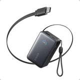【3C認證】Anker 10000mAh 45W 自帶Type C 線外置充電器 (A1638)