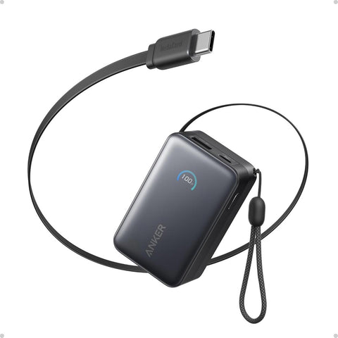 【3C認證】Anker 10000mAh 45W 自帶Type C 線外置充電器 (A1638)