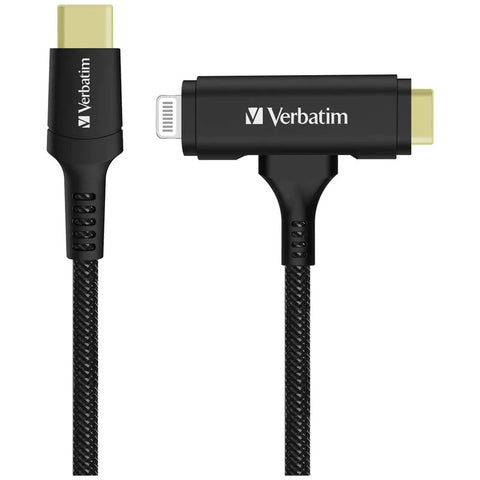 Verbatim | USB-C & Lightning 2合1充電傳輸線 (120cm)